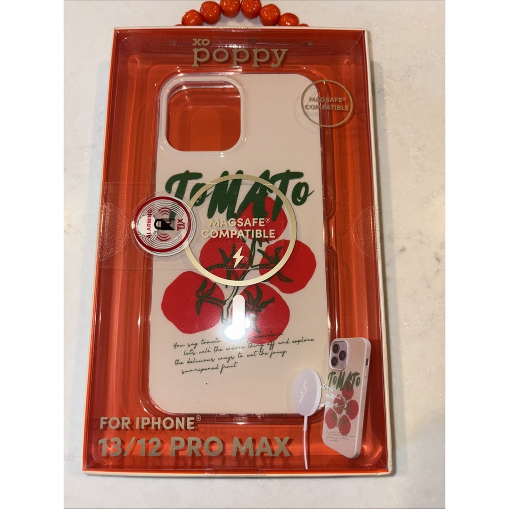 XO Poppy Red Tomato Phone Case iPhone Pro Max‎ 13 12 Magsafe Compatible Design
